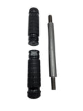 Voetsteun Puch Maxi S / 2-speed CLAW aluminium zwart