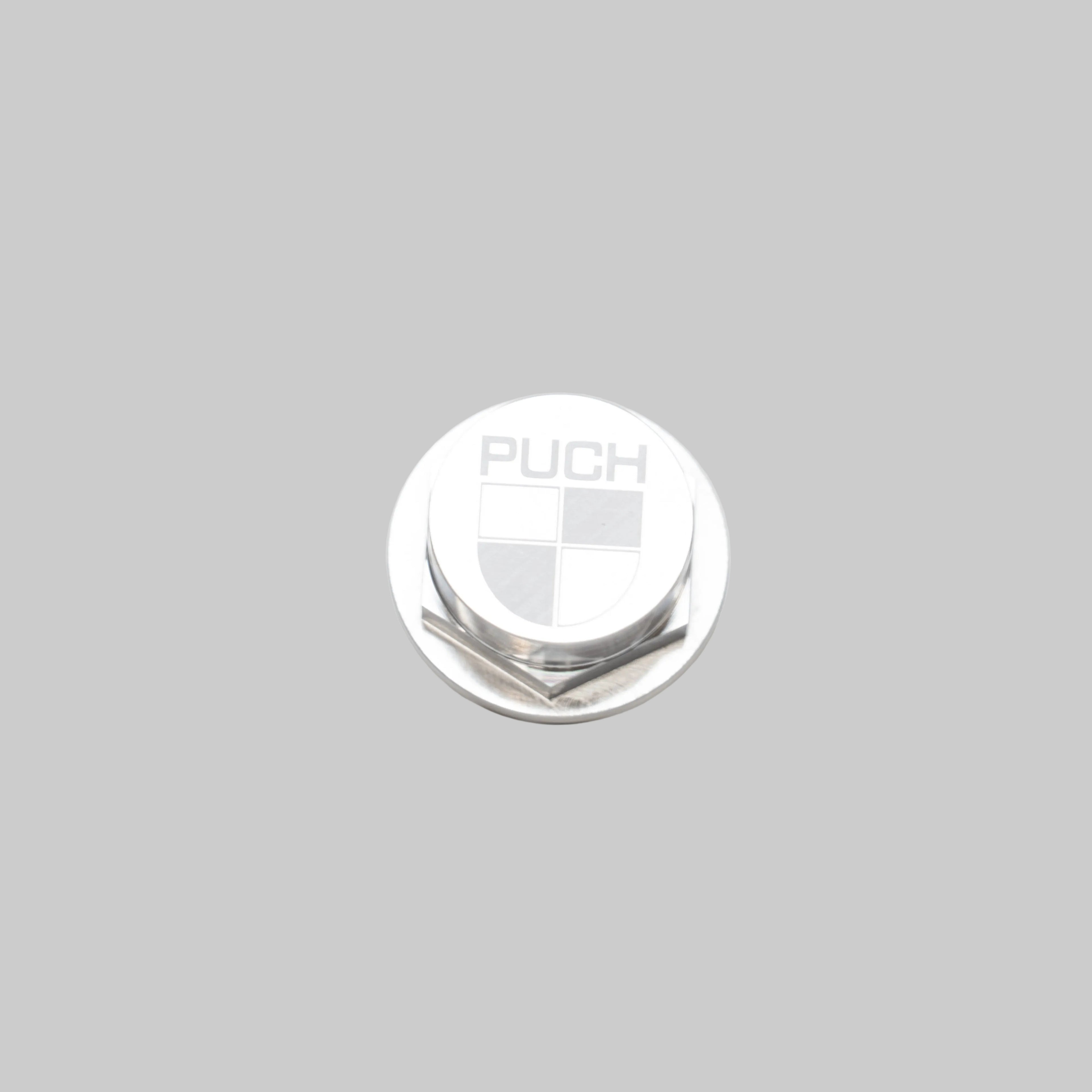 Balhoofdmoer 26mm Puch CLAW aluminium zilver met logo