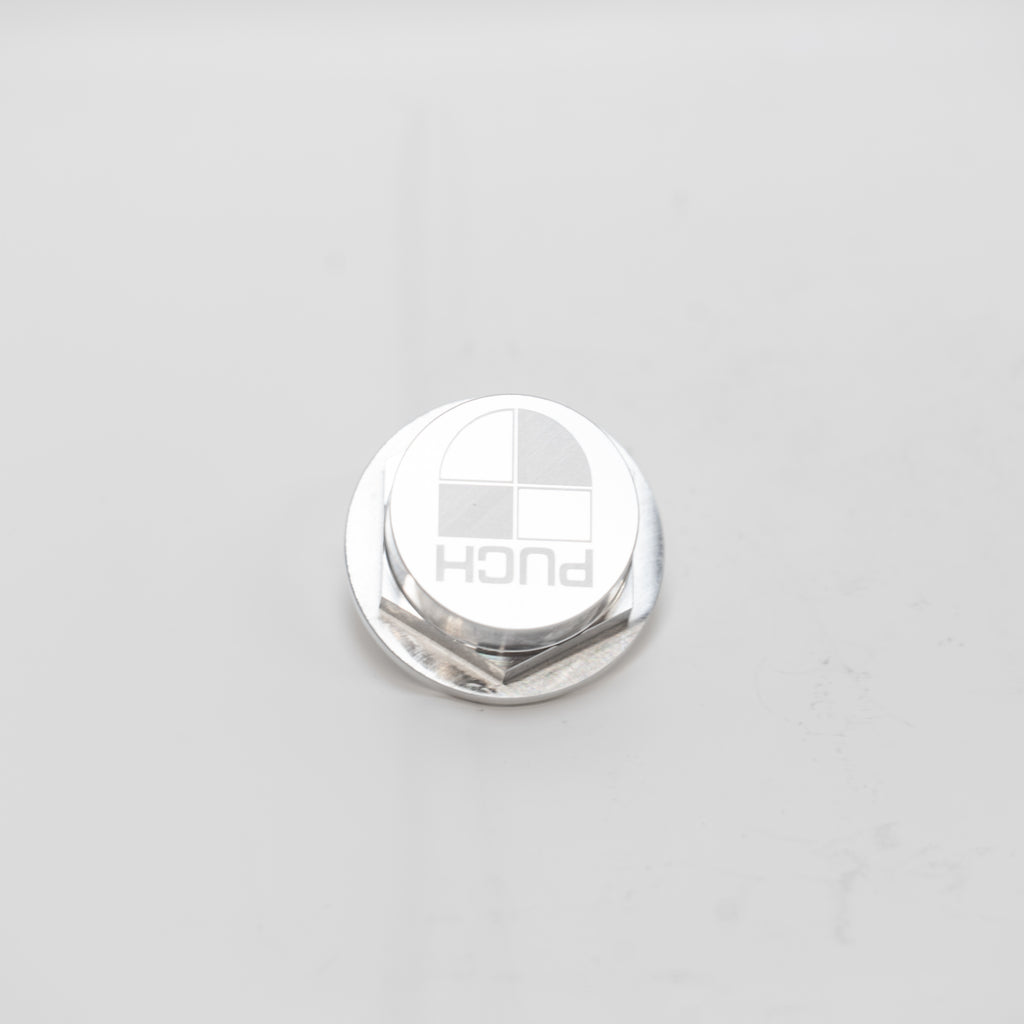 Balhoofdmoer 26mm Puch CLAW aluminium zilver met logo
